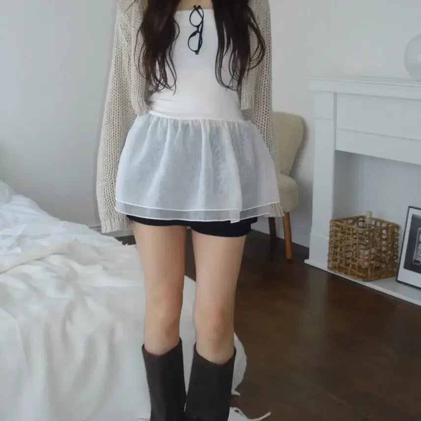 [BUNJANG] Our Cabinet Ruffle Top Dress / 아워캐비넷 ruffle top ops 러플 탑 원피스