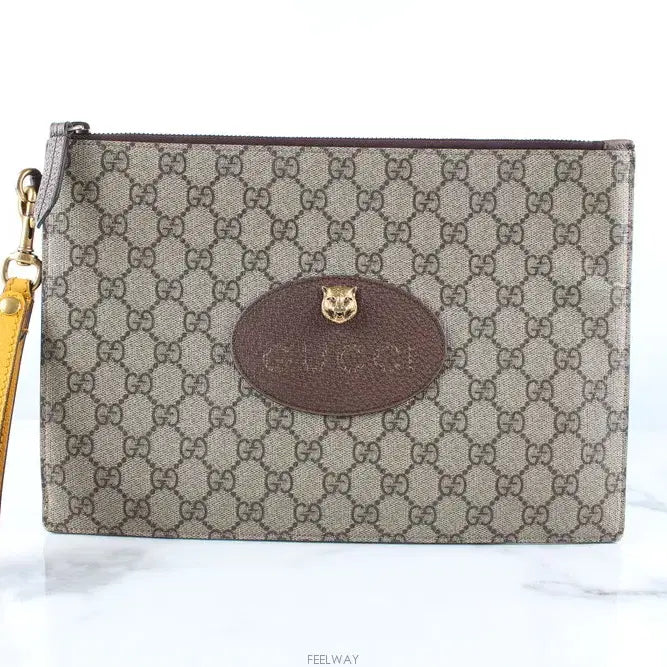 [BUNJANG] Gucci GG Supreme Jaguar Clutch / 구찌 GG 수프림 재규어 클러치