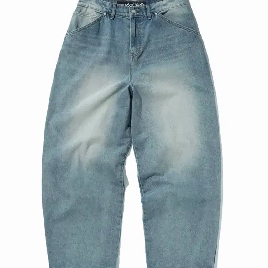 [BUNJANG] Suede Contour Pocket Denim Pants (M) Light Blue / 스웨이드 컨투어 포켓 데님 팬츠 (M) 라이트 블루