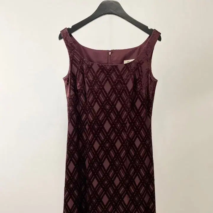 [BUNJANG] Atelier Sab Vintage Velour Pattern Dress / 빈티지 ATELIER SAB 벨루어 패턴 원피스