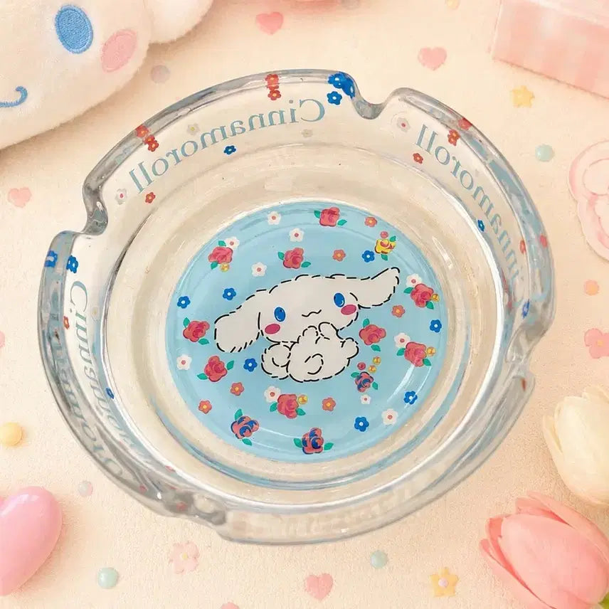 [BUNJANG] Sanrio Cinnamoroll Glass Ashtray Interior Decor / 산리오 시나모롤 유리 재떨이 인테리어 소품