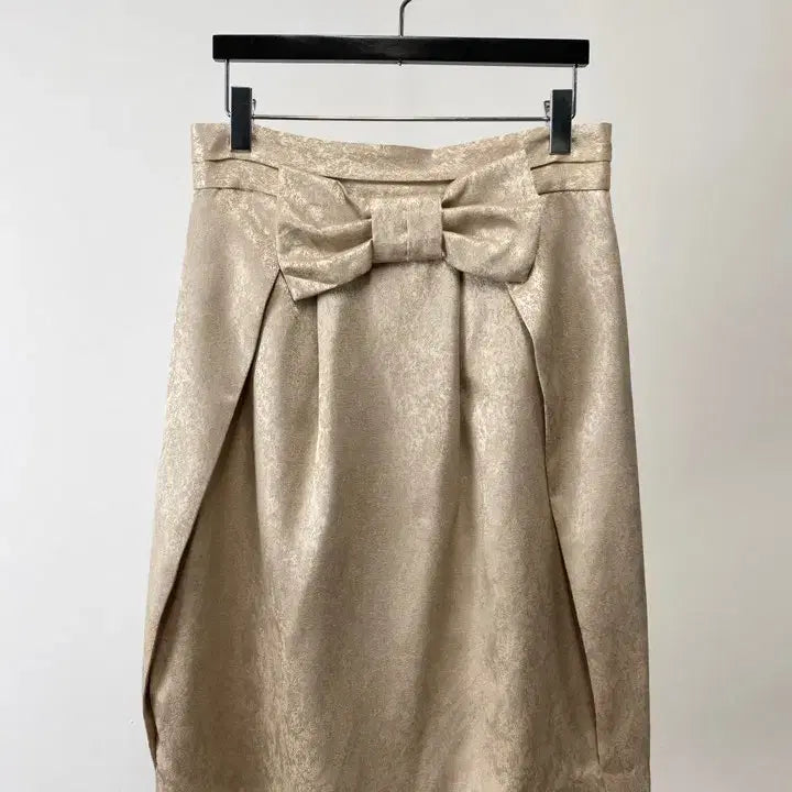 [BUNJANG] Brigitte Vintage Ribbon Detail Patterned Skirt / 빈티지 BRIGITTE 리본 디테일 패턴 스커트