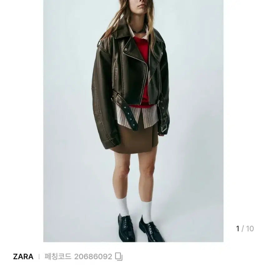 [BUNJANG] Zara Cropped Biker Jacket / 자라 크롭 바이커 점퍼