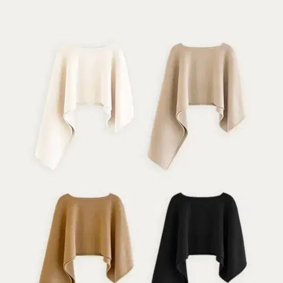 [BUNJANG] Around You Asymmetrical Cape Cream/Brown / 새상품 어라운드율 언발케이프 크림,브라운