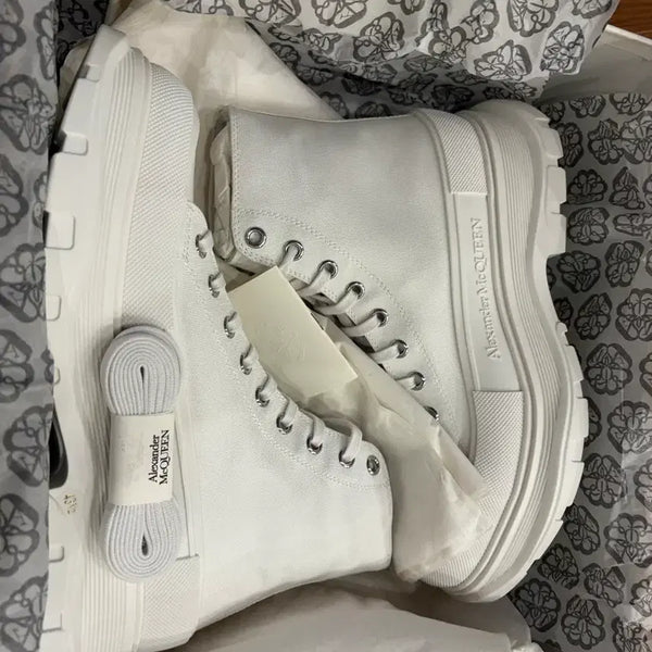 [BUNJANG] Alexander McQueen Tread Slick Canvas High-Top Sneakers / 알렉산더 맥퀸 트레드 슬릭 캔버스 하이탑 43+ 새상품