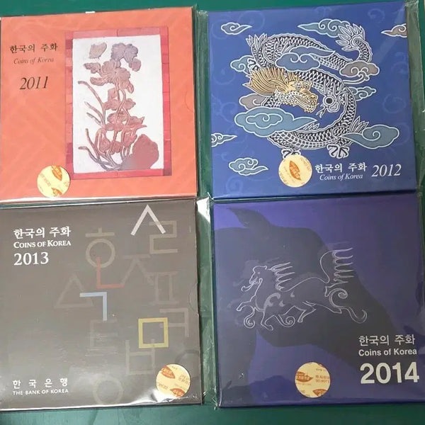 [BUNJANG] South Korean Coin Set (2011-2014) / 한국의 주화 2011/2012/2013/2014 4종 세트