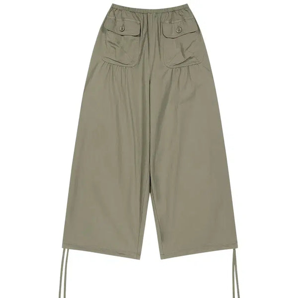 [BUNJANG] Koiseio Shirring Toby Pants Khaki / [SIZE 2] 코이세이오 셔링 토비 팬츠 카키