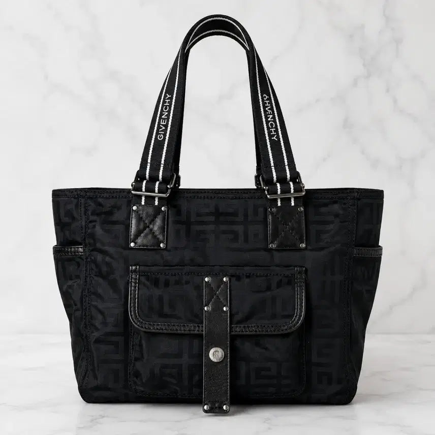 [BUNJANG] Givenchy 4G Monogram Jacquard Nylon Tote Bag (Black) / [정품] 지방시 4G 모노그램 자카드 나일론 토트백