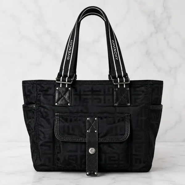 [BUNJANG] Givenchy 4G Monogram Jacquard Nylon Tote Bag (Black) / [정품] 지방시 4G 모노그램 자카드 나일론 토트백