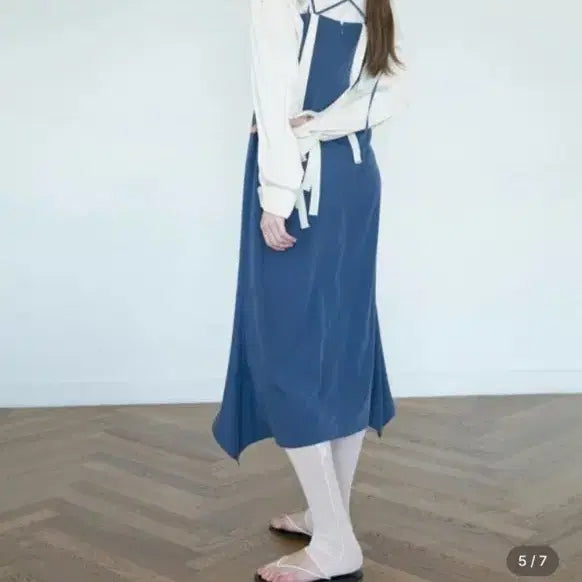 [BUNJANG] Frontrow X J. String Slip Dress / 프론트로우 X J. 청 백 스트링 슬립 드레스