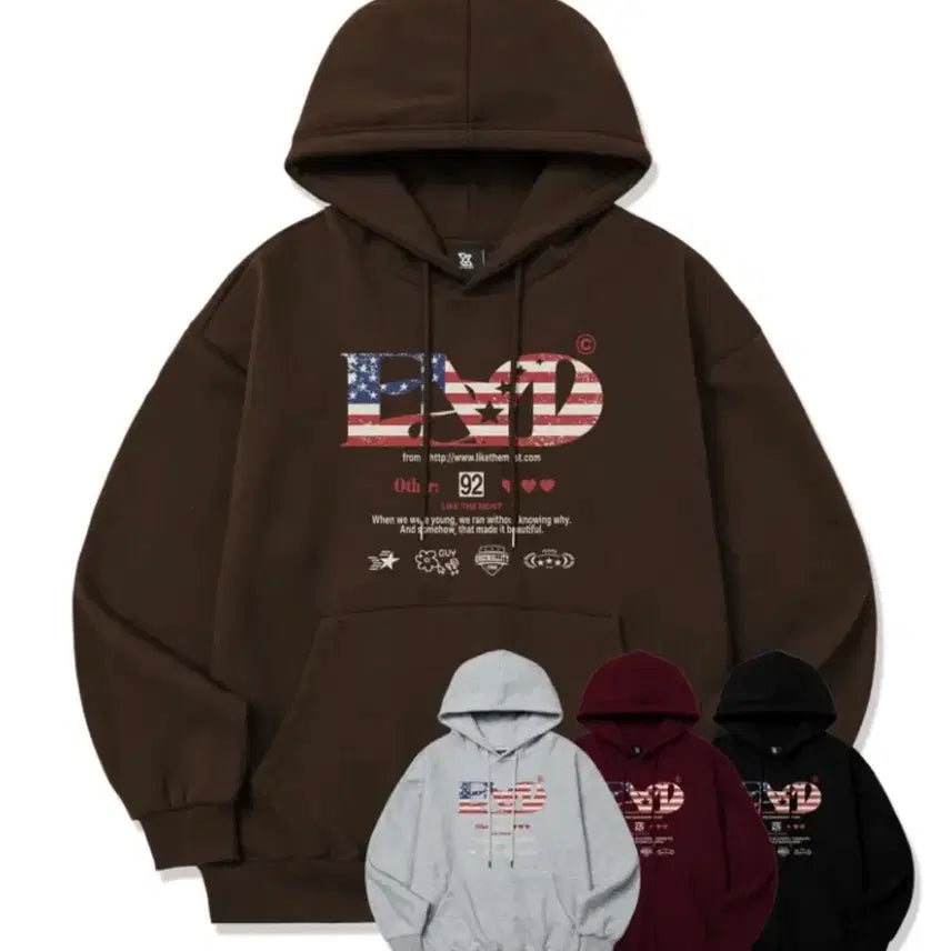 [BUNJANG] Eioue American Hoodie Brown Size M / 이오이에 아메리칸 후드티