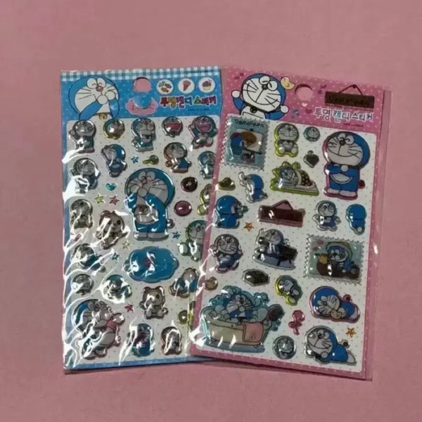 [BUNJANG] Doraemon Transparent Candy Sticker Set / 2종 세트) 도라에몽 투명 캔디스티커 고전문구