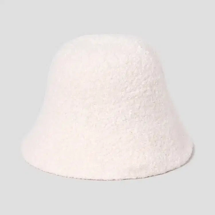 [BUNJANG] 8 Seconds Ivory Boucle Bucket Hat (Free Size) / [새상품] 8 seconds 아이보리 라운드 부클 버킷햇 F 벙거지 모자