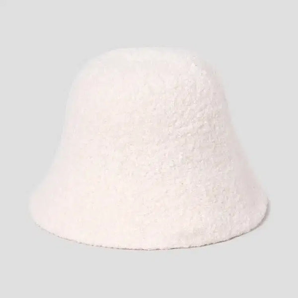 [BUNJANG] 8 Seconds Ivory Boucle Bucket Hat (Free Size) / [새상품] 8 seconds 아이보리 라운드 부클 버킷햇 F 벙거지 모자