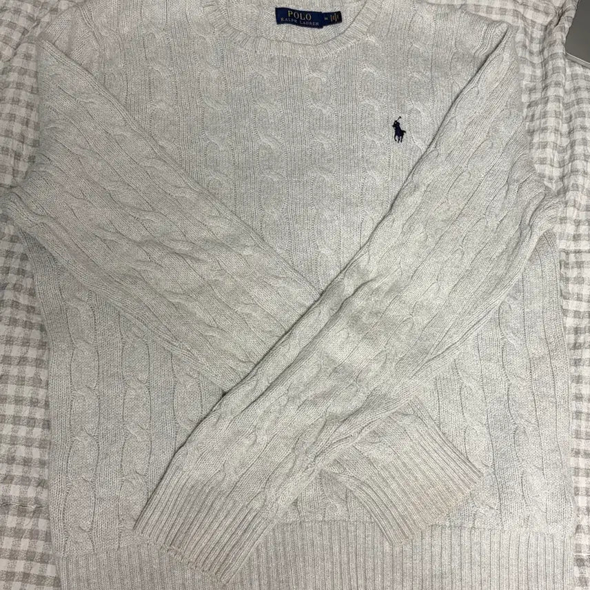 [BUNJANG] Polo Ralph Lauren White Cable Knit Sweater / 화이트 폴로 니트