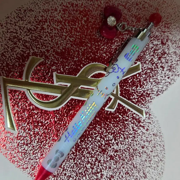 [BUNJANG] Classic Hello Kitty Hologram Ballpoint Pen / 고전 헬로키티 볼펜 키티 볼펜 홀로그램 고전키티 고전문구 킽스