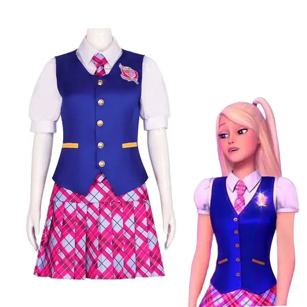 [BUNJANG] Barbie Princess Charm School Uniform Set / 졸업사진 바비 프린세스 참 스쿨 교복 양도