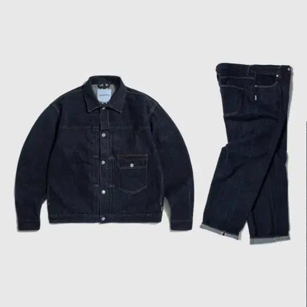 [BUNJANG] Espionage Selvedge Denim Setup (Type 1 Trucker Jacket + Pants) M / (새상품)에스피오나지 셀비지 데님 셋업 M (타입1 트러커 자켓 + 팬츠)