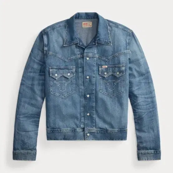 [BUNJANG] RRL Studded Indigo Denim Jacket New / Rrl 스터드 인디고 데님자켓 새상품 판매합니다