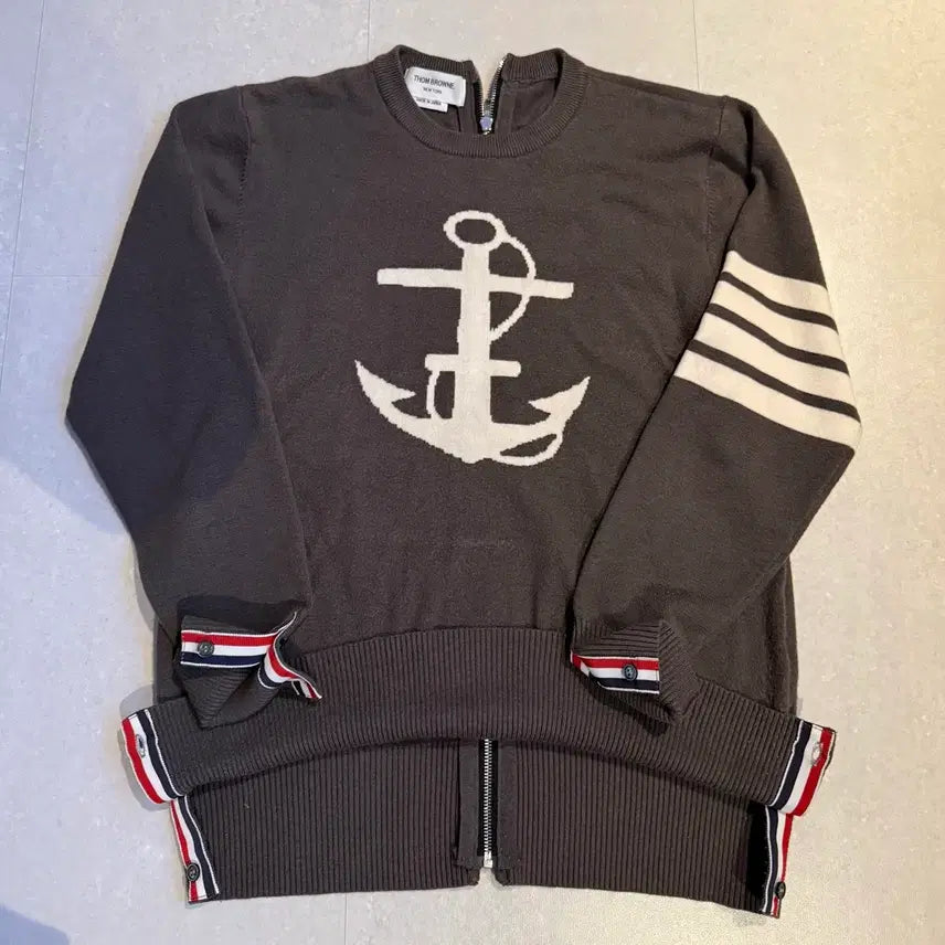 [BUNJANG] Thom Browne Anchor Knit Dark Grey / 톰브라운 앵커 니트 다크 그레이