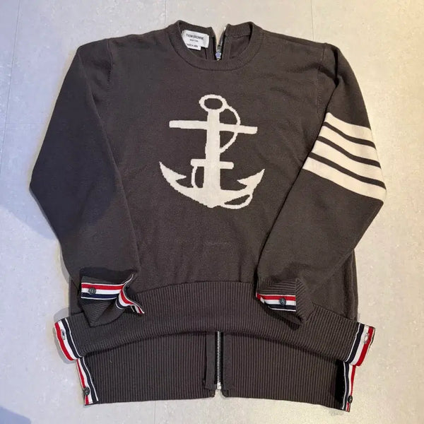 [BUNJANG] Thom Browne Anchor Knit Dark Grey / 톰브라운 앵커 니트 다크 그레이
