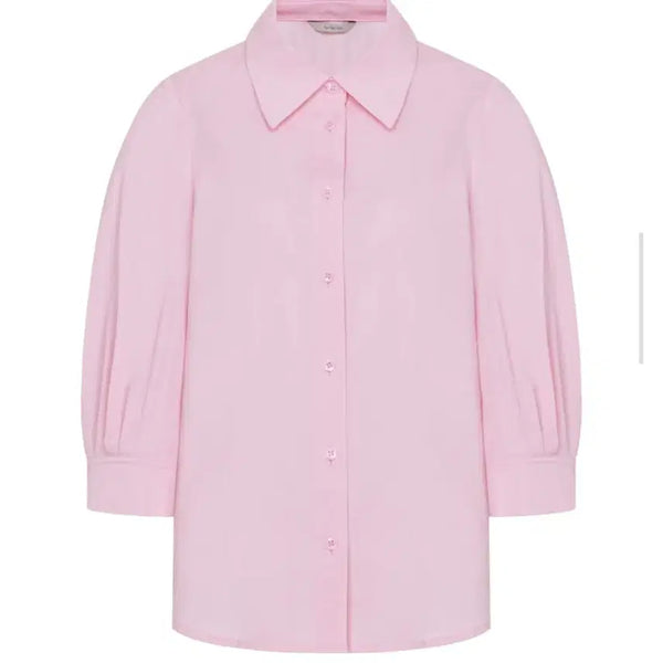 [BUNJANG] Kenneth Lady Solid Puff Volume Shirt Blouse Pink / 케네스레이디 솔리드 퍼프 볼륨 셔츠 블라우스 핑크