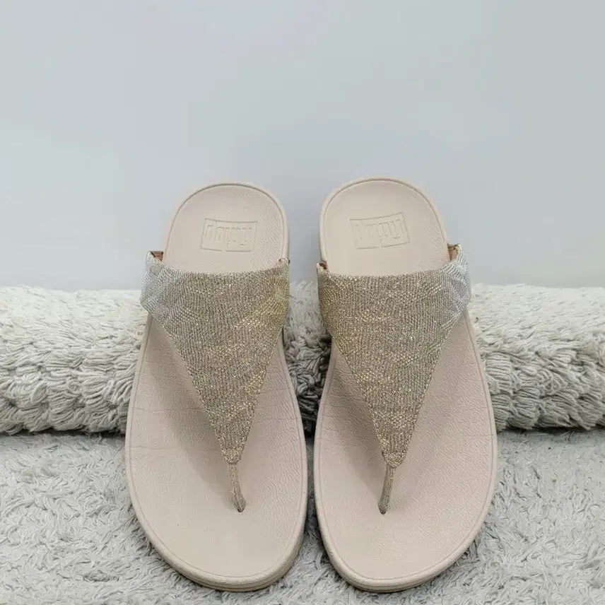 [BUNJANG] Fitflop Lulu Glitter Flip Flops Size 240 / 핏플랍 루루 글리터 쪼리 240