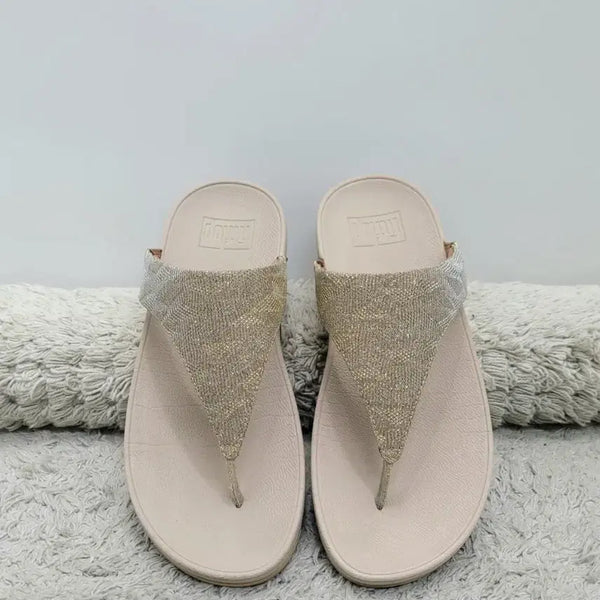 [BUNJANG] Fitflop Lulu Glitter Flip Flops Size 240 / 핏플랍 루루 글리터 쪼리 240