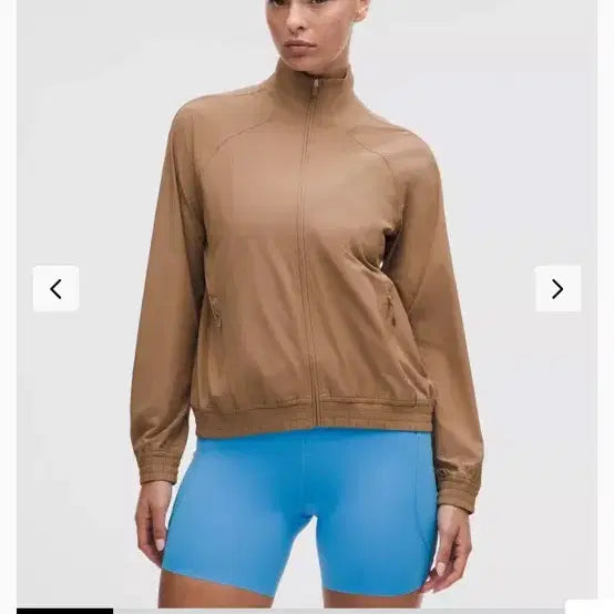[BUNJANG] Lululemon Adapted State Track Jacket Sand Size 0 / 룰루레몬 어댑티드 스테이트 트랙 재킷 샌드 0사이즈