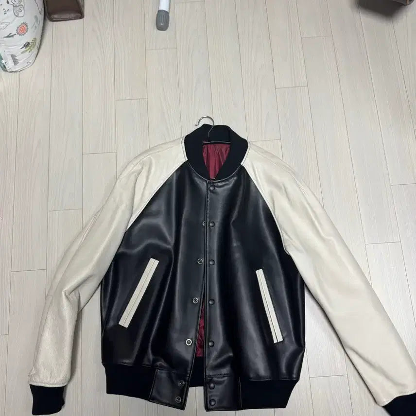 [BUNJANG] Glinpark Leather Varsity Jacket L / 글린파크 레더 바시티 자켓 L