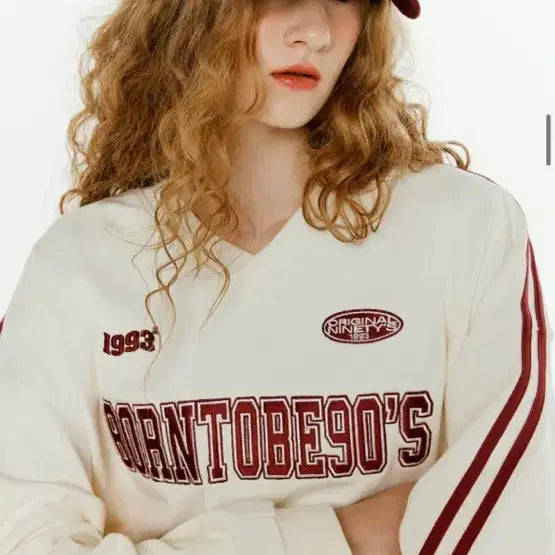 [BUNJANG] 90s Track Sweatshirt Cream / 90s 트랙 스웨트셔츠 크림