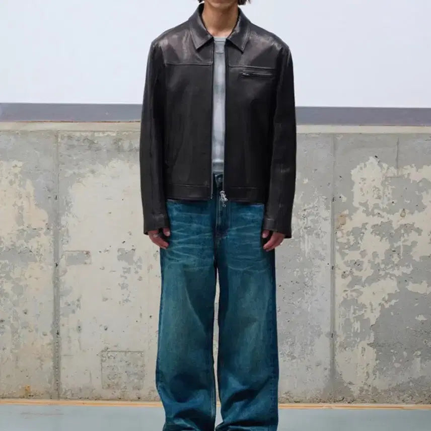 [BUNJANG] Dope Jason Premium Vegetable Lambskin Leather Jacket XXL / [XXL] 도프제이슨 프리미엄 베지터블 램스킨 양가죽 싱글 레더 자켓