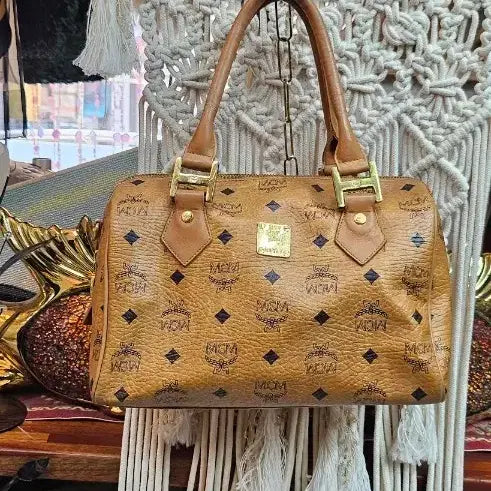 [BUNJANG] MCM Visetos Boston Bag Brown / MCM 비세토스 보스턴백 브라운