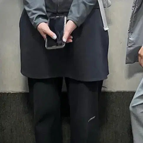 [BUNJANG] Jichoi Skirt Pants Black 2 / 지초이 스커트 팬츠 블랙 2