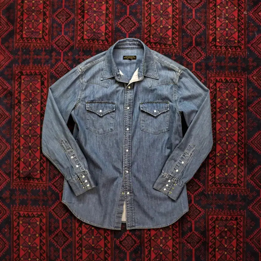 [BUNJANG] Birdnote Western Shirt Denim Snap Button / [40] 버드노트 웨스턴 셔츠