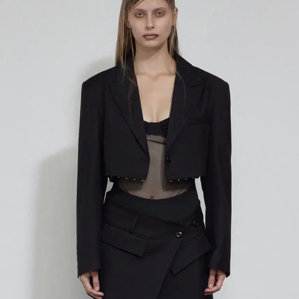 [BUNJANG] Bohemian Seoul Hooked 2-Way Blazer Black / 보헤미안서울 HOOKED 2WAY BLAZER, BLACK 판매