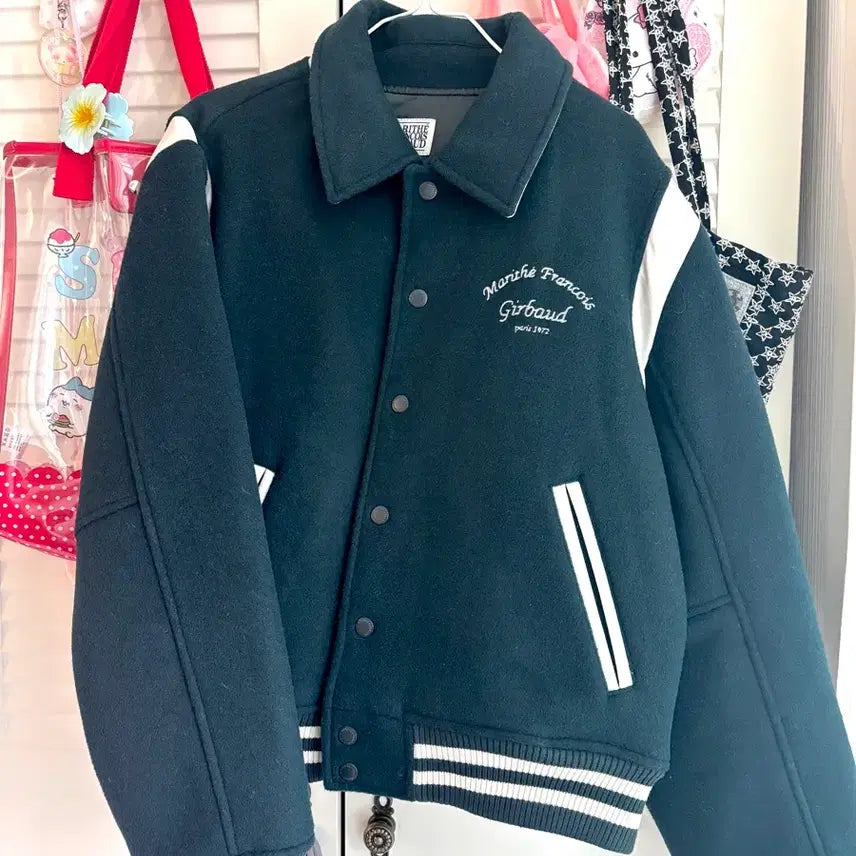 [BUNJANG] Marithe Francois Girbaud Varsity Jacket Dark Green Size S / 마리떼프랑소와저버 바시티자켓 다크크린 s사이즈