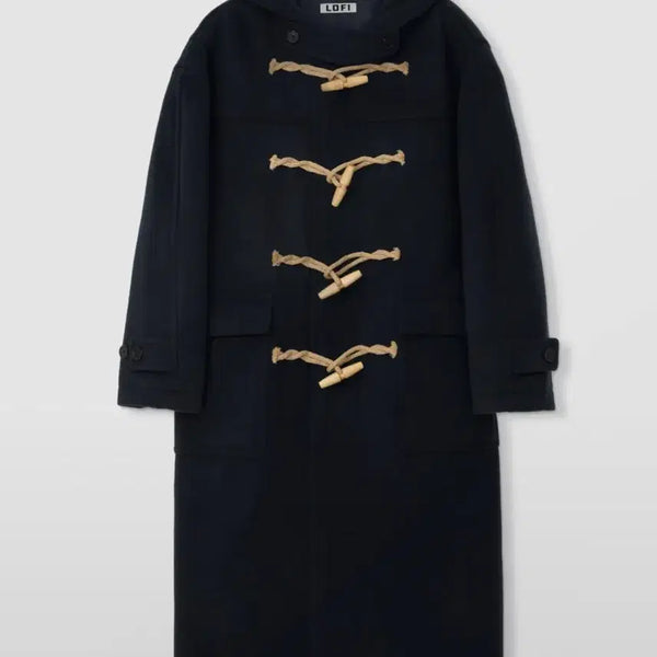 [BUNJANG] LPAI Oversized Duffle Coat Navy L / 로파이 오버핏 더플코트 네이비 L size