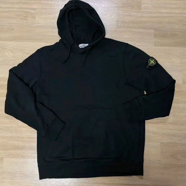 [BUNJANG] Stone Island Patch Logo Hoodie Black 3XL / 스톤아일랜드 와펜 후드티 블랙 115