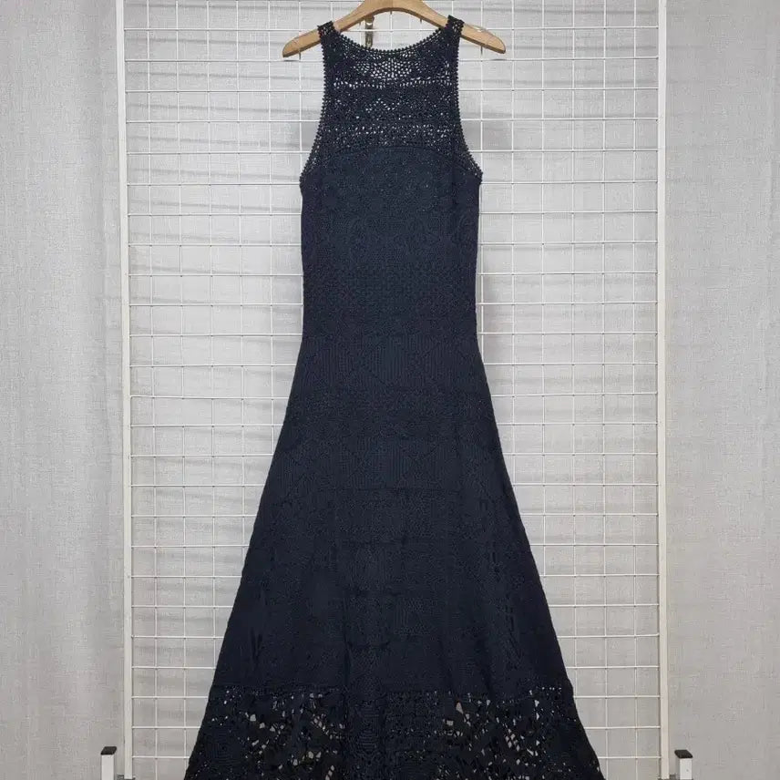 [BUNJANG] Maje Crochet Knit Dress Black / (정품) 마쥬 크로셰 블랙 니트원피스 (최상)