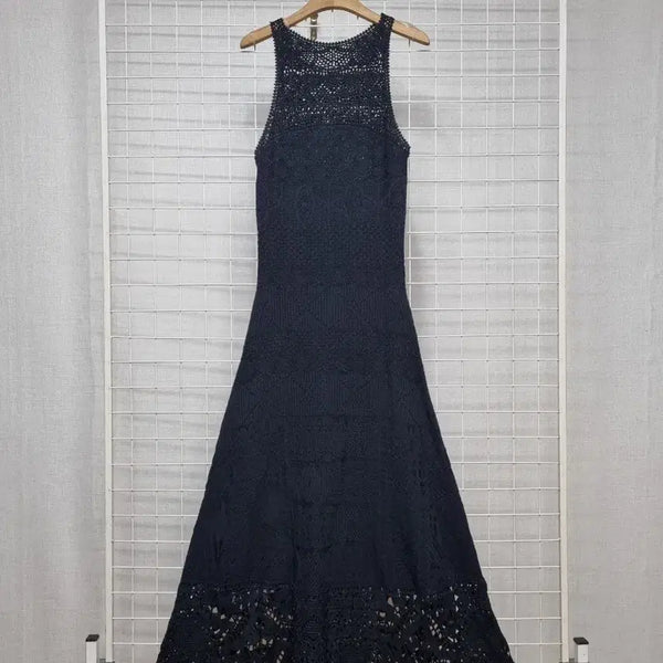 [BUNJANG] Maje Crochet Knit Dress Black / (정품) 마쥬 크로셰 블랙 니트원피스 (최상)
