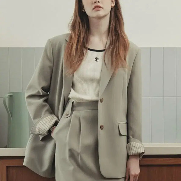 [BUNJANG] Your Name Here Blazer Jacket Mint Gray / 유어네임히얼 자켓 새상품 유네미 블레이저