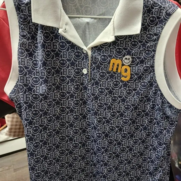 [BUNJANG] MG Sleeveless Collar T-shirt / mg 나시 카라티