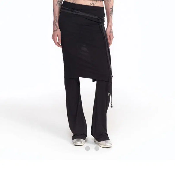 [BUNJANG] 2000Archives Layered Skirt Pants Black / 2000Archives Layered 스커트 팬츠