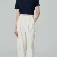 [BUNJANG] 8 Seconds Ivory Nylon Single-Tuck Wide Pants M / [새상품] 에잇세컨즈 아이보리 나일론 원턱 와이드 팬츠 M