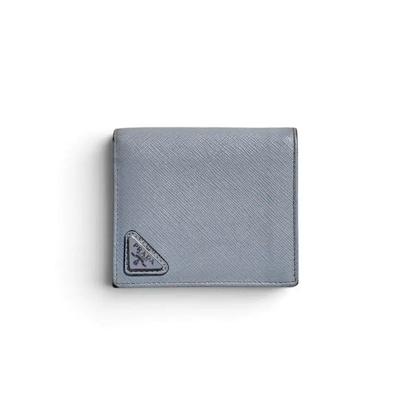[BUNJANG] Prada Saffiano Women's Bi-fold Wallet Sky Blue OS / 프라다 여성 사피아노 반지갑 스카이블루 OS사이즈