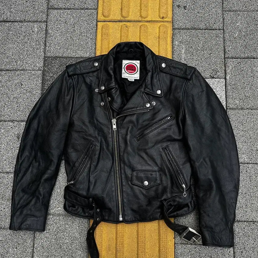 [BUNJANG] Lucky Strike Originals Leather Double Riders Jacket / Lucky strike originals leather double riders jacket