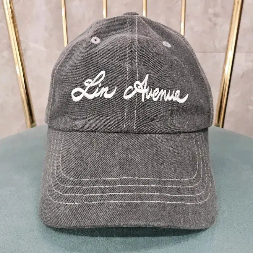 [BUNJANG] Line Avenue Cotton Ball Cap Grey / 린에비뉴 코튼 볼캡 모자 그레이