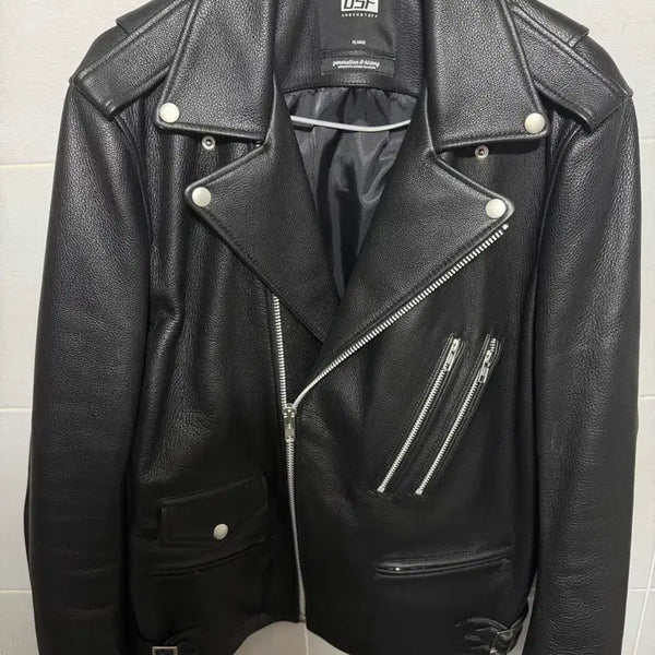 [BUNJANG] Men's Cowhide Leather Rider Jacket / 남자소가죽자켓거의새것