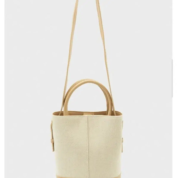 [BUNJANG] MISO Canvas Trimming Tote Bag Beige / 미쏘 트리밍 토트 베이지